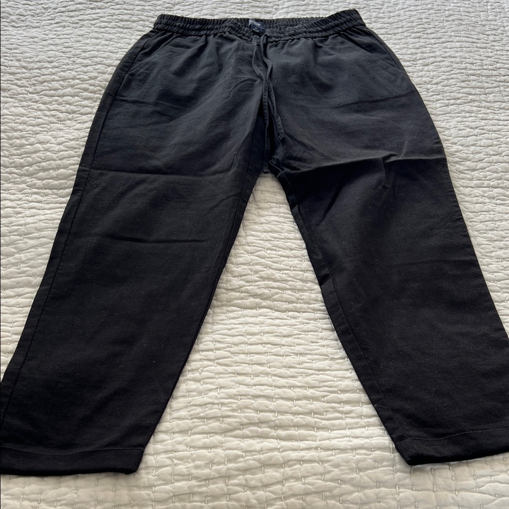 J. Crew Women's Black Linen Blend Pants Size 4